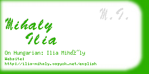 mihaly ilia business card